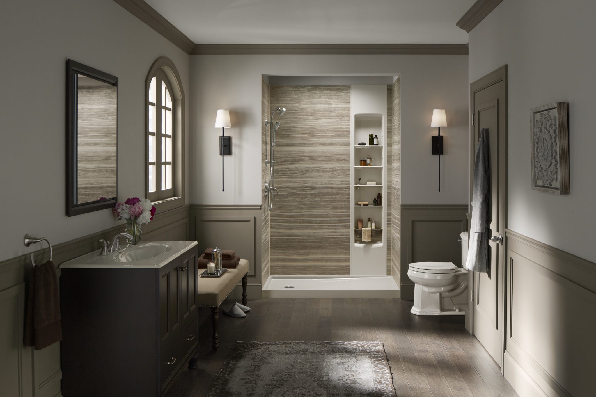 Kohler® LuxStone® Kohler WalkIn Shower Walls USA Bath CA & NV