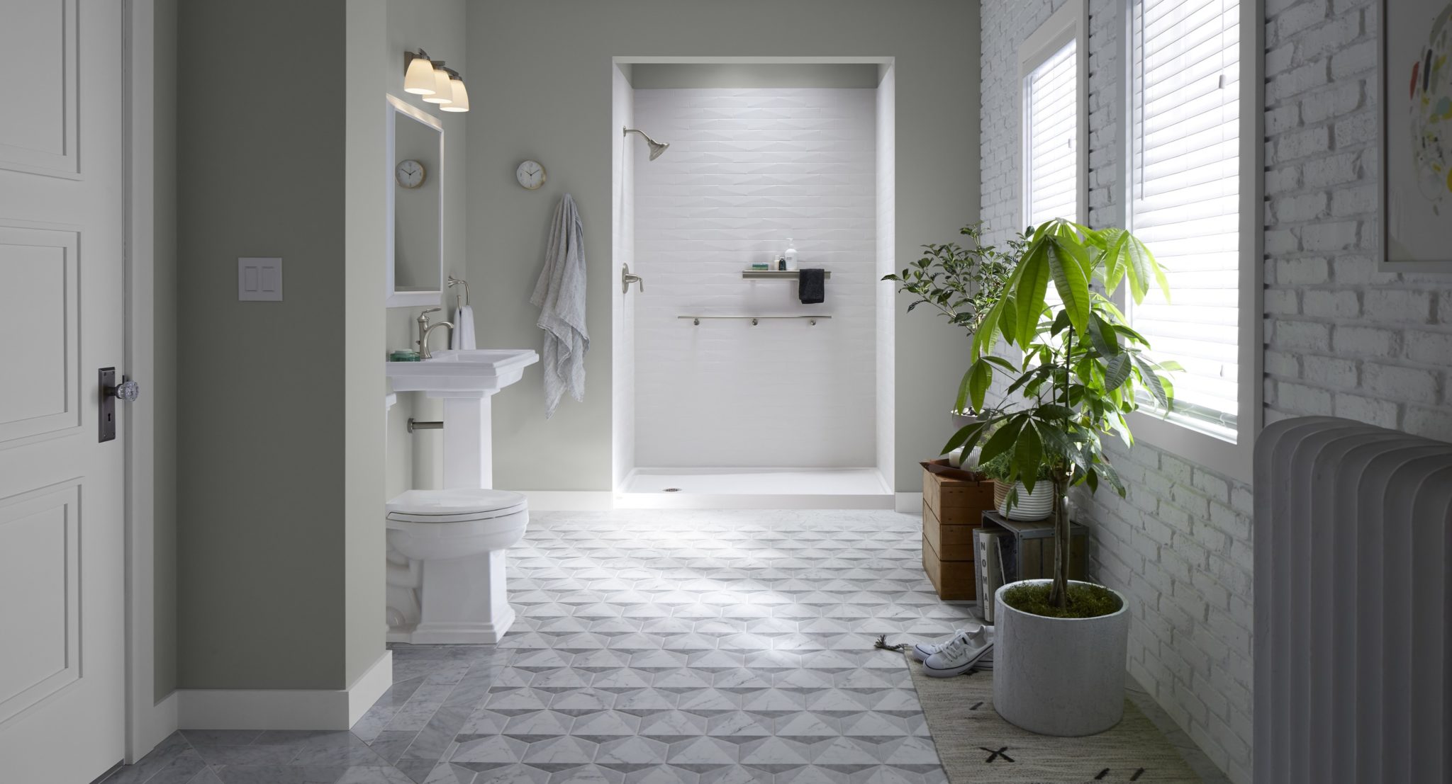 Kohler® LuxStone® Kohler WalkIn Shower Walls USA Bath CA & NV